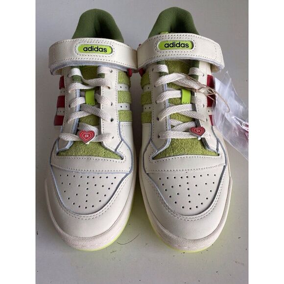Adidas The Grinch Forum Low Fashion Sneakers ID3512 Men’s Sz 10 Charms Laces NEW main image 14